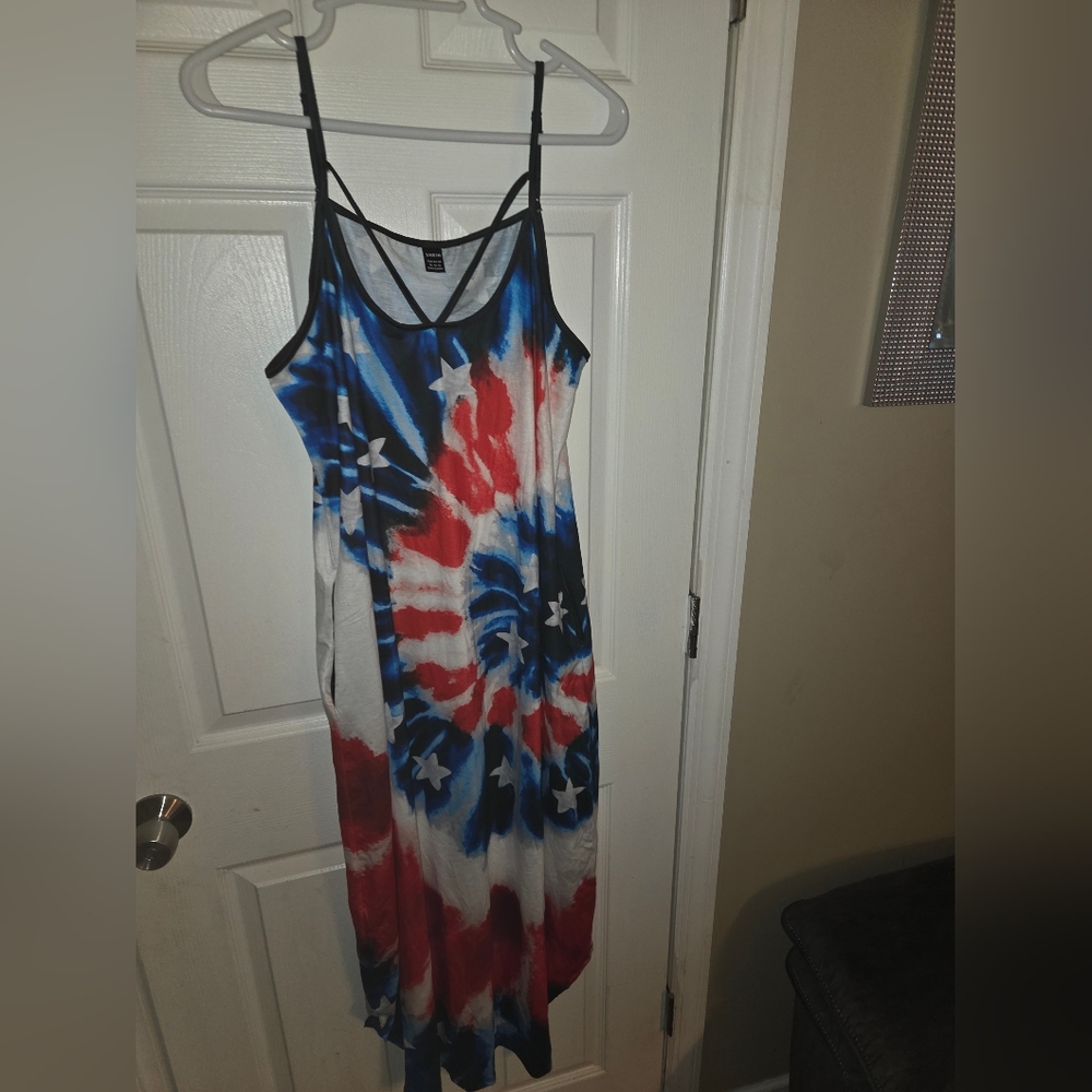 Red, White, and Blue Star Dress